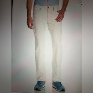 Mavi Straight Leg Ecru Denim Jeans 98% Cotton, 2% Elastin.Style: Zach.